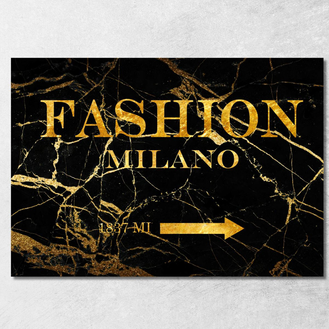 Quadro Fashion Milano Sfondo Marmo Nero E Oro Fashion fsn49 quadro stampato su tela Quadro Fashion Milano Sfondo Marmo Nero E Oro Fashion fsn49 quadro stampato su tela
