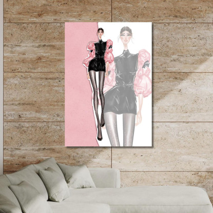 Quadro Illustrazione Moda Fashion Fashion fsn53 quadro stampato su tela