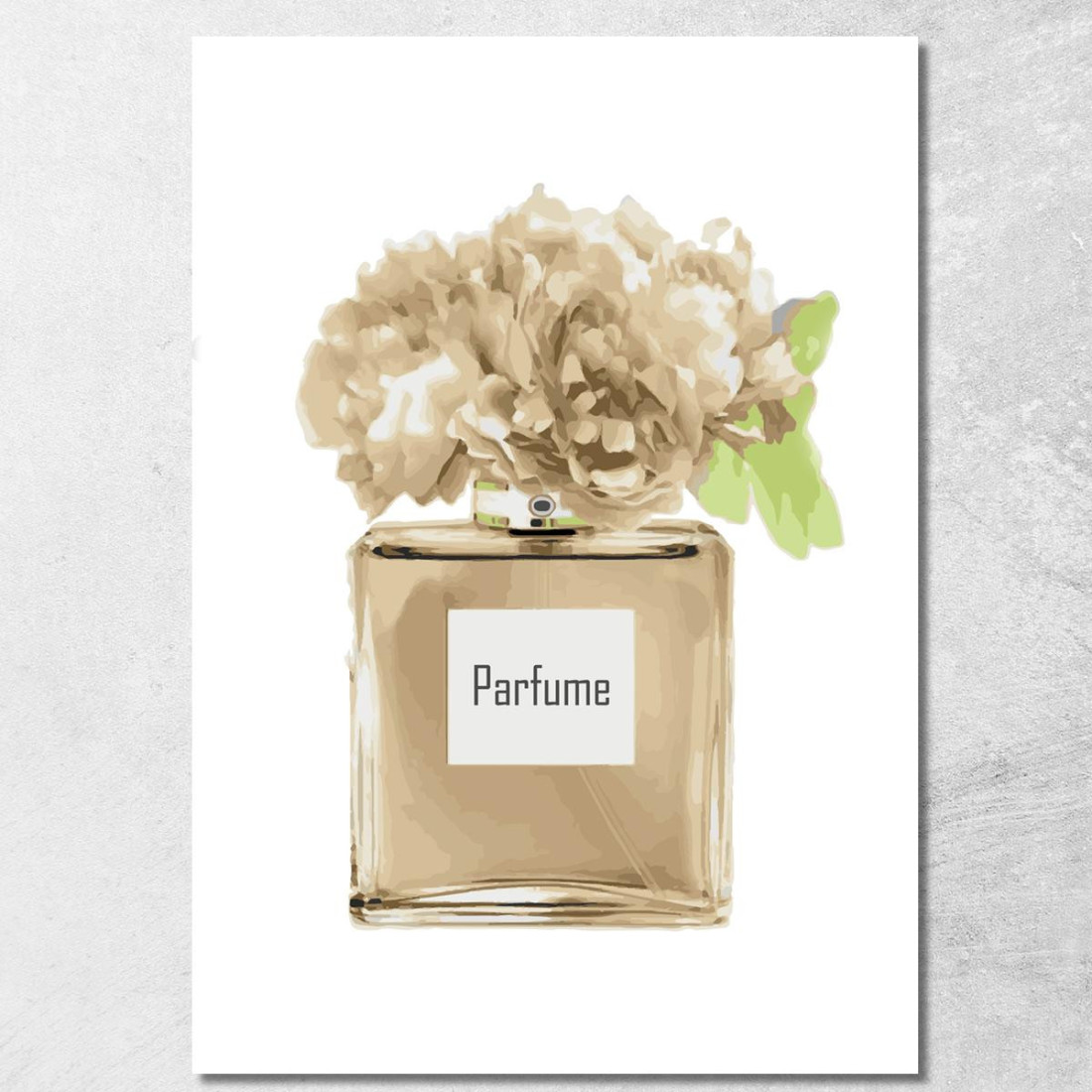 Quadro Profumo Beige Con Fiori Chiari Delicati Fashion fsn65 quadro stampato su tela