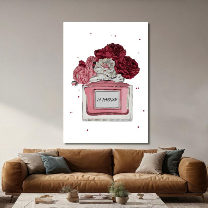 Quadro Profumo Con Rose Eleganti Fashion fsn68 quadro stampato su tela