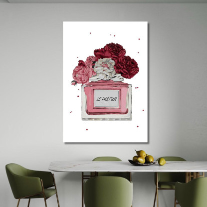 Quadro Profumo Con Rose Eleganti Fashion fsn68 quadro stampato su tela