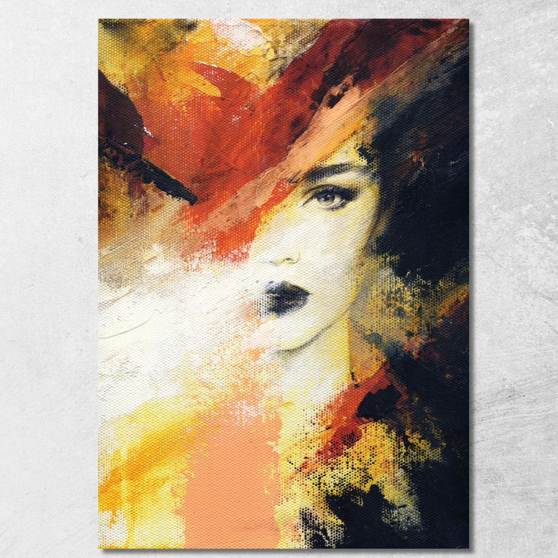 Quadro Ritratto Astratto Donna Colori Caldi Fashion fsn74 quadro stampato su tela Quadro Ritratto Astratto Donna Colori Caldi Fashion fsn74 quadro stampato su tela