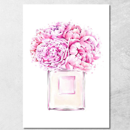 Quadro Vaso Fiori Peonie Rosa Fashion fsn89 quadro stampato su tela