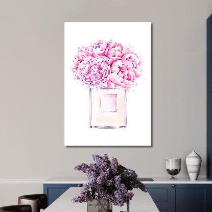 Quadro Vaso Fiori Peonie Rosa Fashion fsn89 quadro stampato su tela