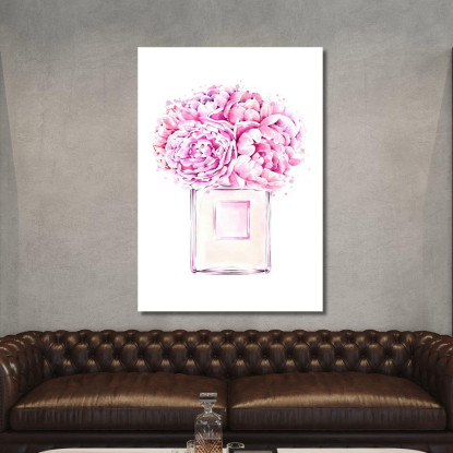 Quadro Vaso Fiori Peonie Rosa Fashion fsn89 quadro stampato su tela