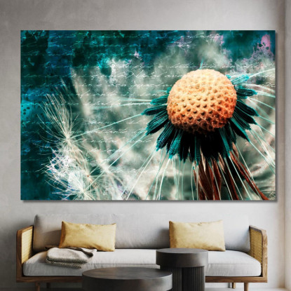 Quadro Astratto Girasole Della Memoria Quadro Moderno Fiori Astratti flp5 quadro stampato su tela