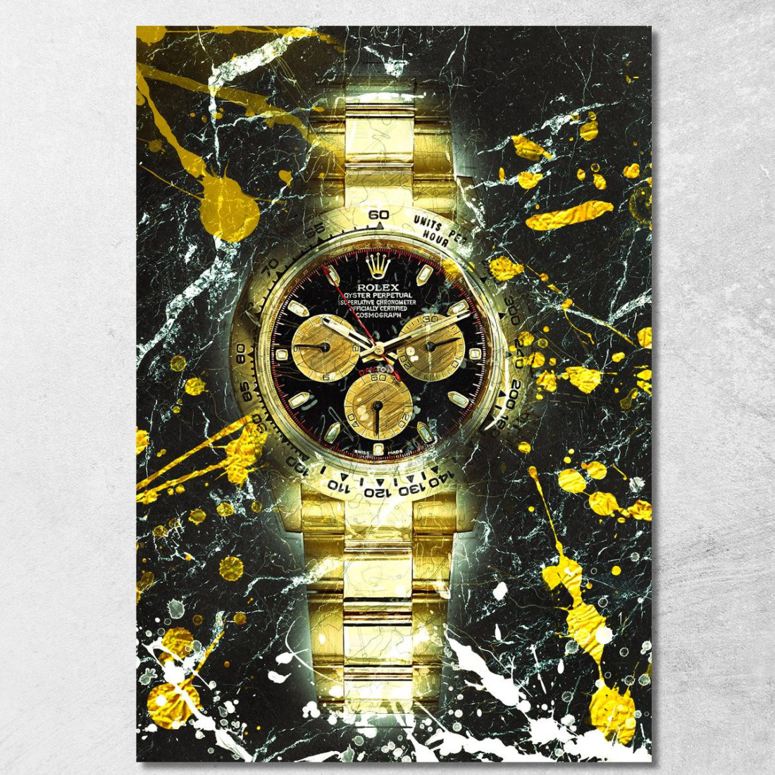 Quadro Moderno Orologio Golden Marble Daytona Dream rlx2 quadro stampato su tela Quadro Moderno Orologio Golden Marble Daytona Dream rlx2 quadro stampato su tela