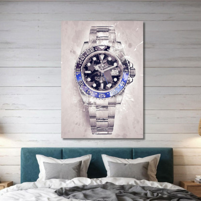 Quadro Moderno Orologio Classic Gmt Batman rlx6 quadro stampato su tela