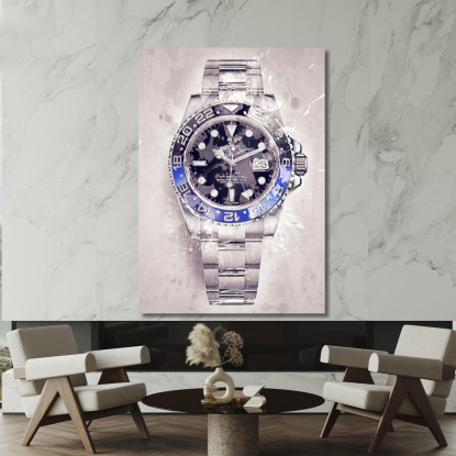 Quadro Moderno Orologio Classic Gmt Batman rlx6 quadro stampato su tela