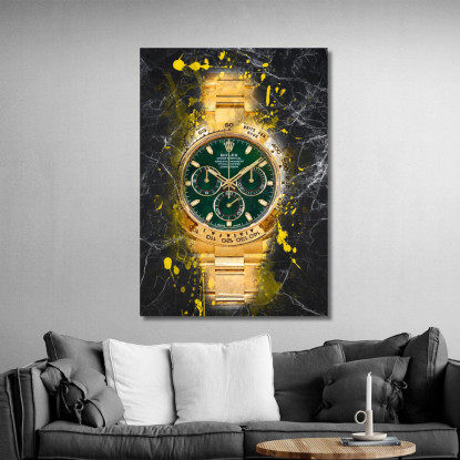 Quadro Moderno Orologio Black Marble Daytona Dream rlx7 quadro stampato su tela