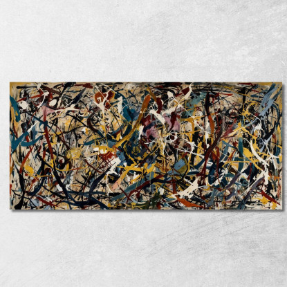 Alchimia Opera Ispirata Jackson Pollock ijsp2 quadro stampato su tela