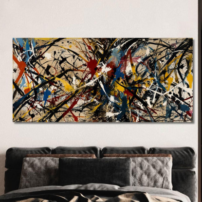 Caos E Struttura Stile Jackson Pollock ijsp3 quadro stampato su tela