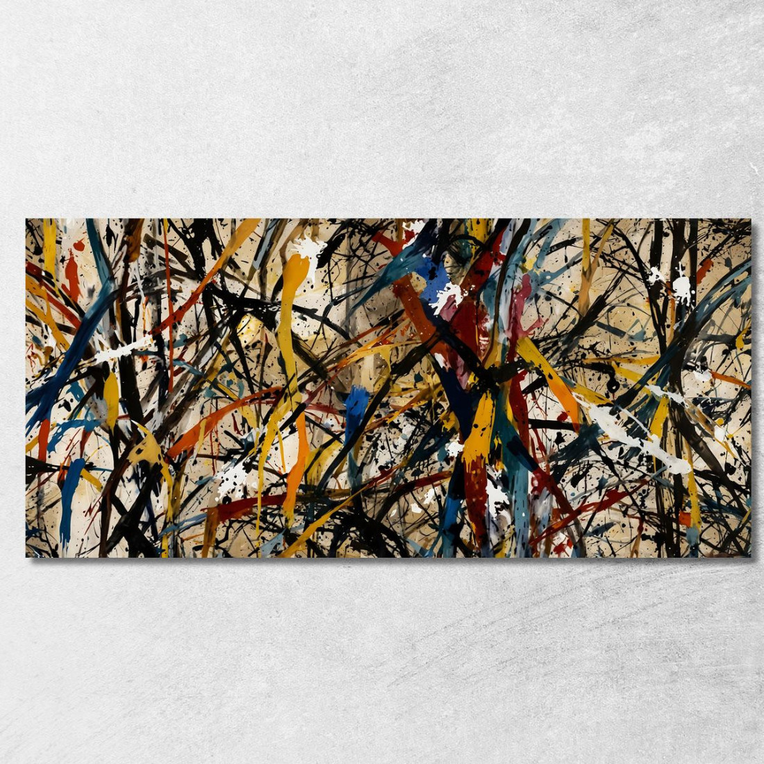 Caos In Armonia Stile Jackson Pollock ijsp4 quadro stampato su tela Caos In Armonia Stile Jackson Pollock ijsp4 quadro stampato su tela