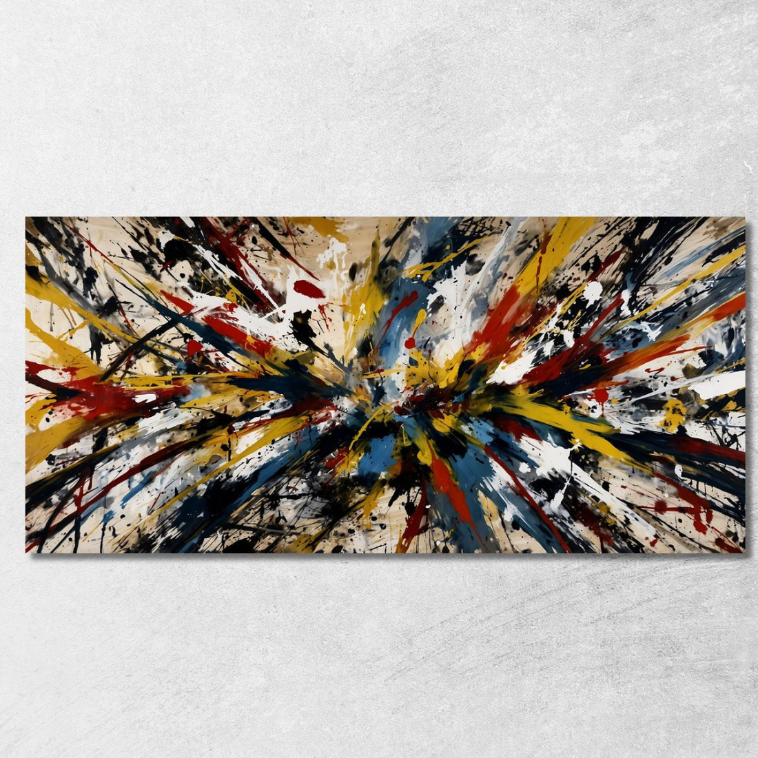 Esplosione Di Colore Opera Ispirata Jackson Pollock ijsp12 quadro stampato su tela Esplosione Di Colore Opera Ispirata Jackson Pollock ijsp12 quadro stampato su tela