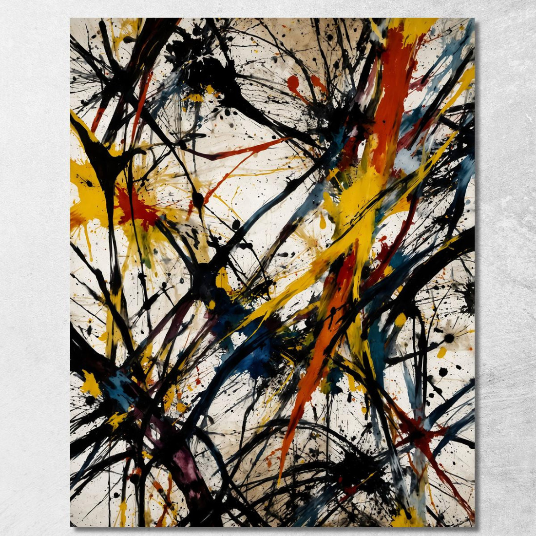 Numero 26 Opera Ispirata Jackson Pollock ijsp19 quadro stampato su tela Numero 26 Opera Ispirata Jackson Pollock ijsp19 quadro stampato su tela