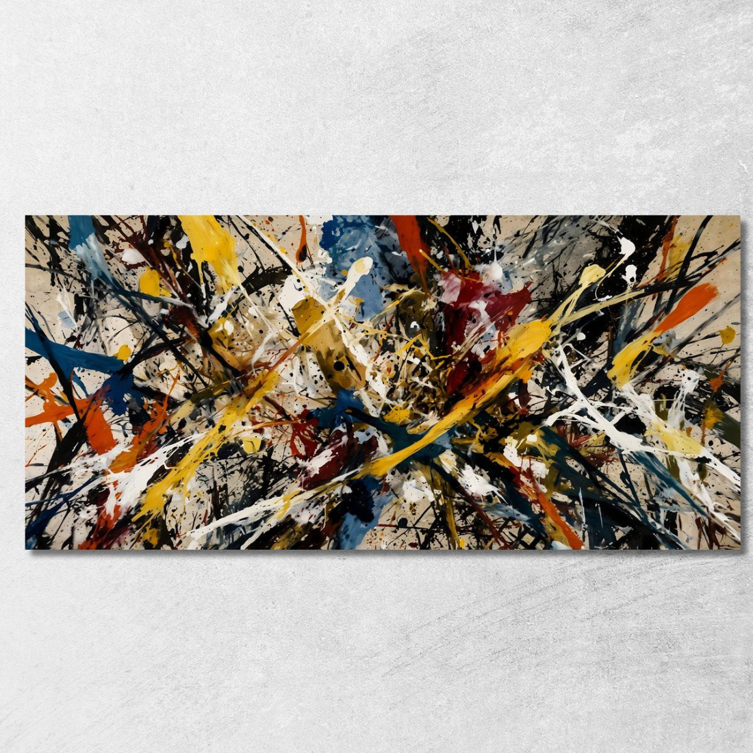 Reinterpretazione Di Numero 14 Jackson Pollock ijsp24 quadro stampato su tela Reinterpretazione Di Numero 14 Jackson Pollock ijsp24 quadro stampato su tela