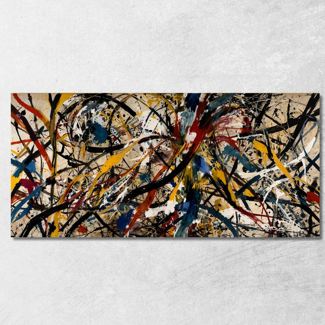 Risonanze Astratte Stile Jackson Pollock ijsp25 quadro stampato su tela Risonanze Astratte Stile Jackson Pollock ijsp25 quadro stampato su tela