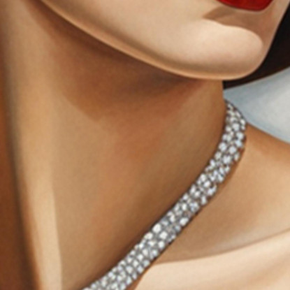Ritratto Di Una Donna In Bianco Stile Tamara de Lempicka ilmt12 quadro stampato su tela
