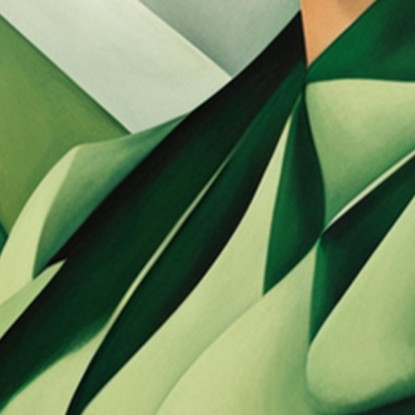 La Signora Smeraldo Stile Tamara de Lempicka ilmt15 quadro stampato su tela