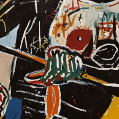 Pescatore Reinterpretazione Jean-Michel Basquiat ibsq11 quadro stampato su tela