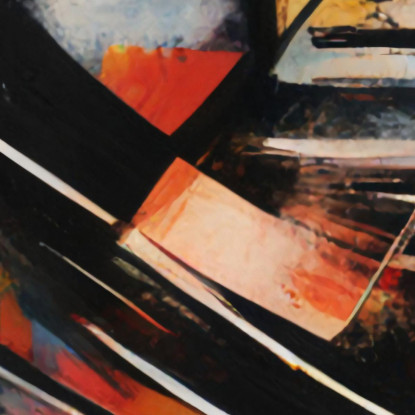 Volo Geometrico Ispirato A Jean-Michel Basquiat ibsq15 quadro stampato su tela