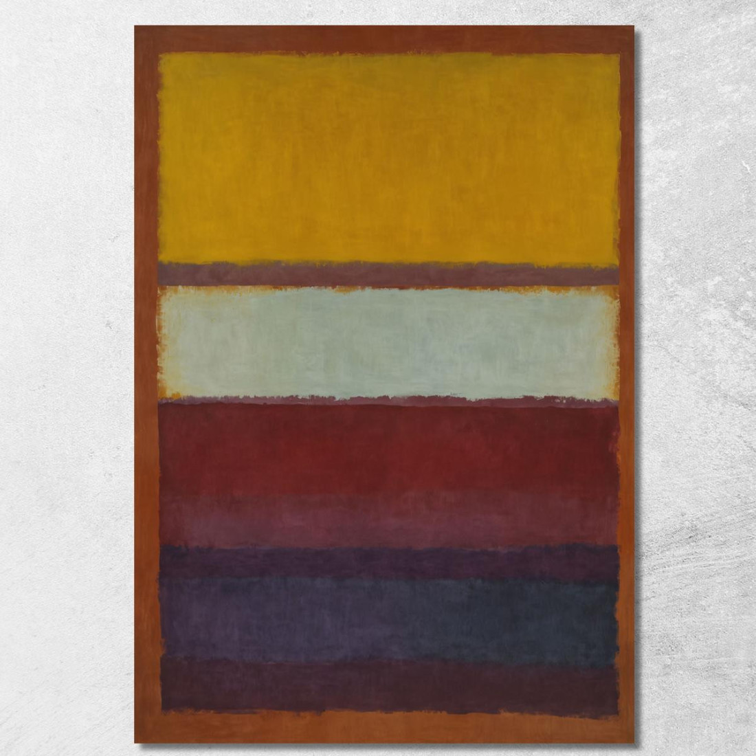 Terra D’Ombra Bruciata Azzurro E Strisce Indaco Reinterpretazione Mark Rothko irhk5 quadro stampato su tela Terra D’Ombra Bruciata Azzurro E Strisce Indaco Reinterpretazione Mark Rothko irhk5 quadro stampato su tela