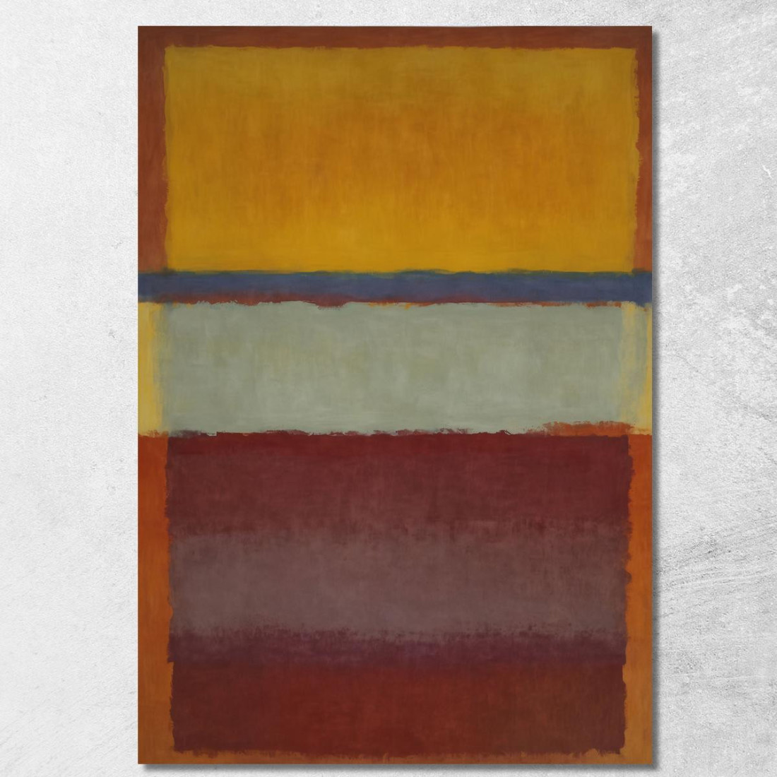 Giallo Blu E Rosso Intenso Ispirato A Mark Rothko irhk21 quadro stampato su tela Giallo Blu E Rosso Intenso Ispirato A Mark Rothko irhk21 quadro stampato su tela