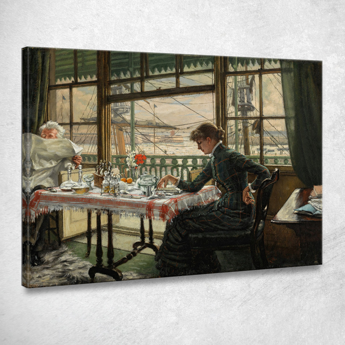 Camera Con Vista Sul Porto James Tissot jts87 quadro stampato su tela Camera Con Vista Sul Porto James Tissot jts87 quadro stampato su tela