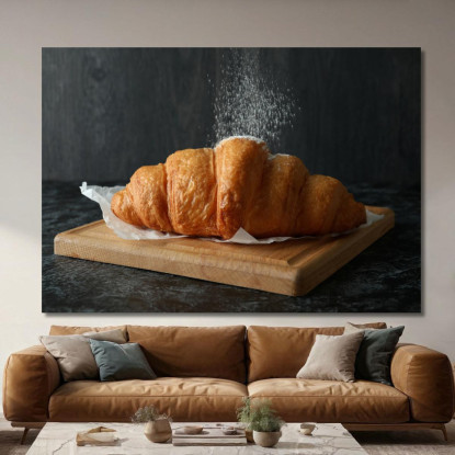 Quadro Moderno Croissant Fragrante Con Zucchero A Velo foo43 quadro stampato su tela