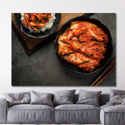 Quadro Moderno Kimchi Coreano Piccante foo74 quadro stampato su tela