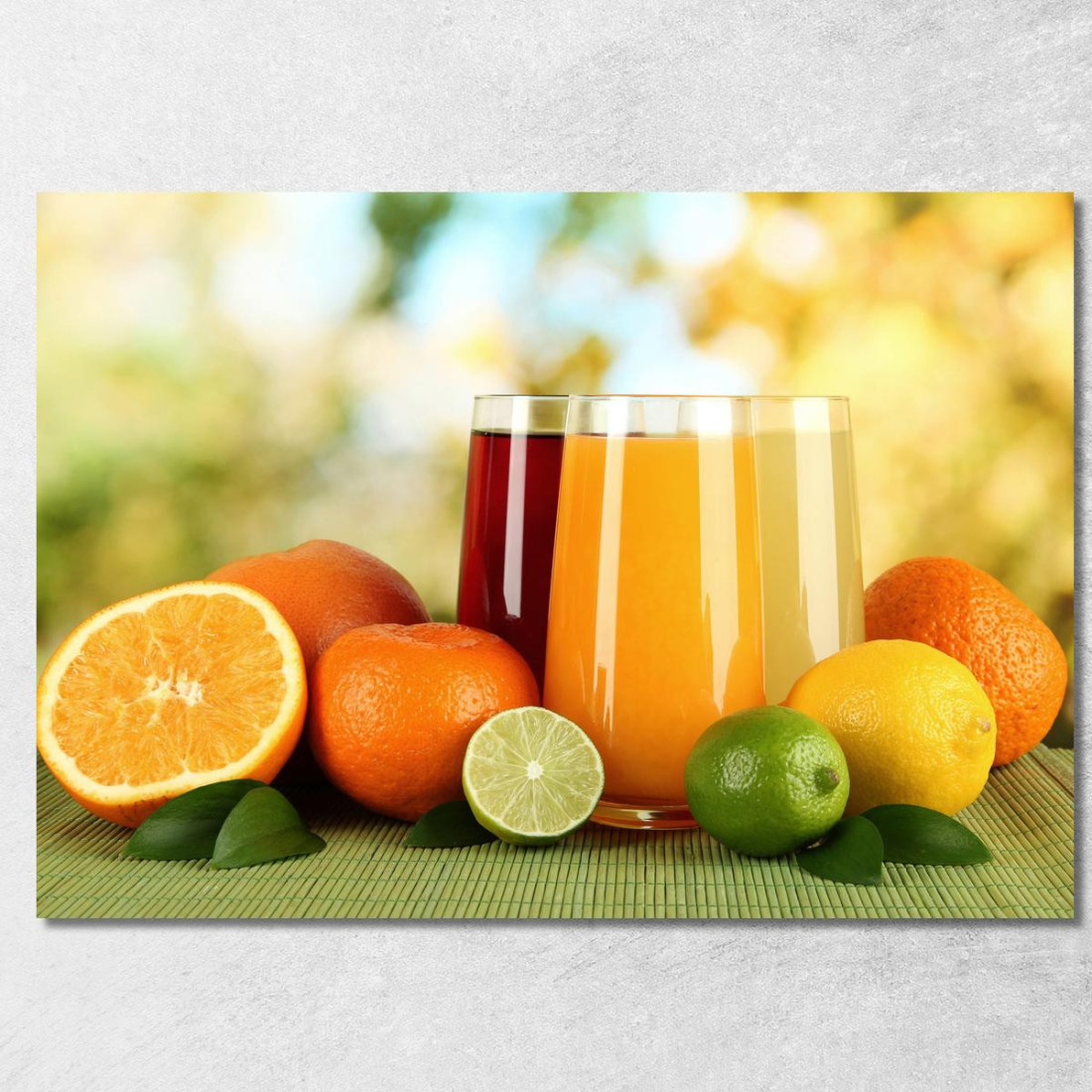 Quadro Moderno Succo Di Agrumi Con Arance Limoni E Lime foo108 quadro stampato su tela Quadro Moderno Succo Di Agrumi Con Arance Limoni E Lime foo108 quadro stampato su tela