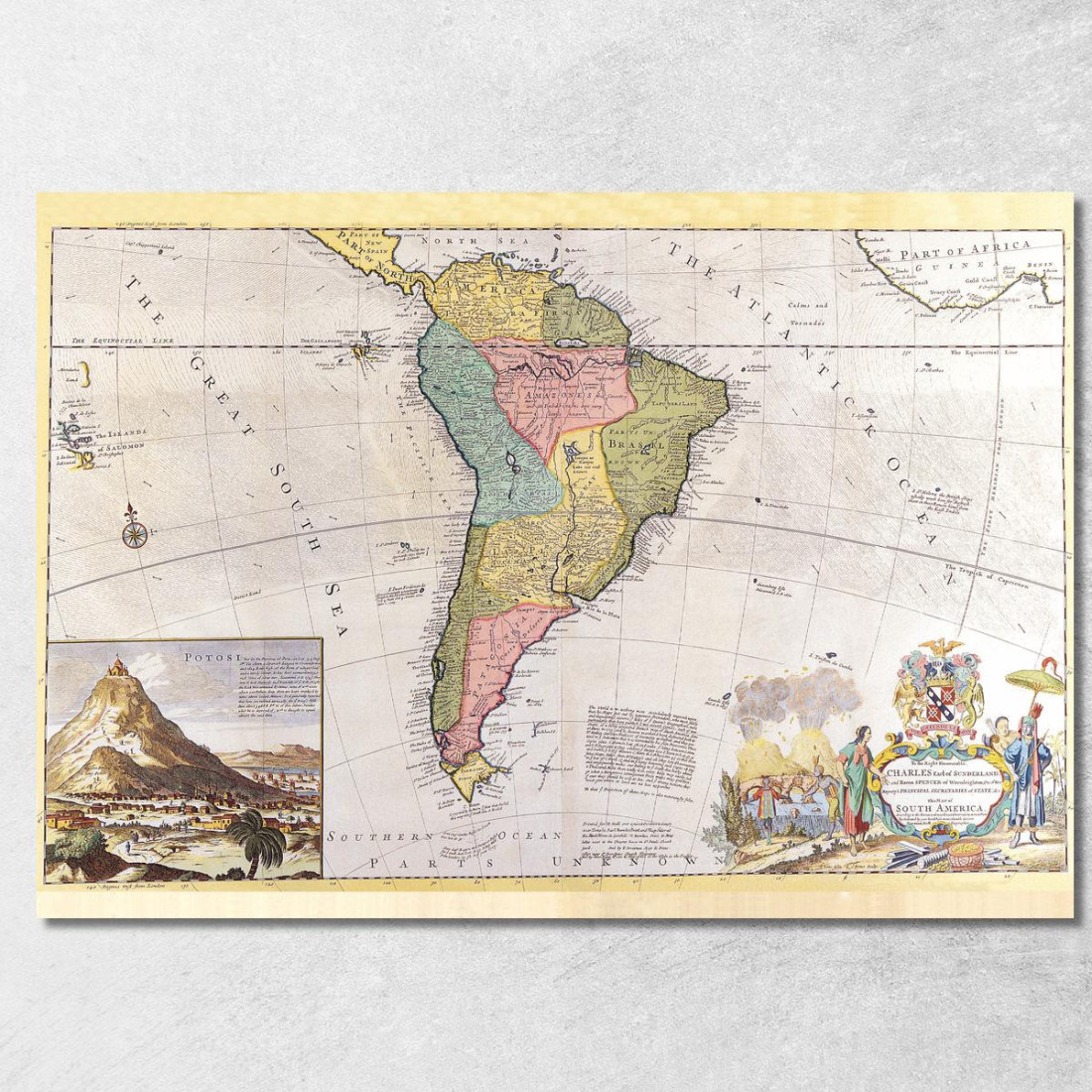 Quadro Mappa Antica Del Sud America Con Dettagli Cartografici Storici map4 quadro stampato su tela Quadro Mappa Antica Del Sud America Con Dettagli Cartografici Storici map4 quadro stampato su tela