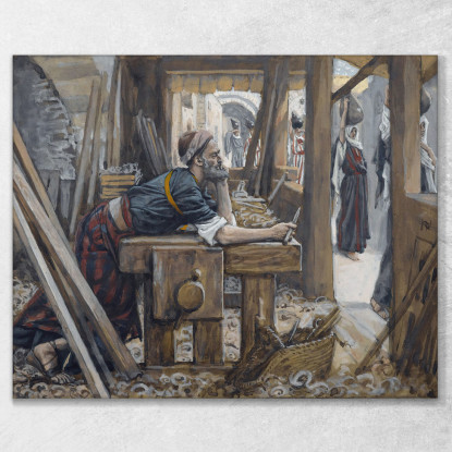 L'Ansia Di San Giuseppe James Tissot jts105 quadro stampato su tela