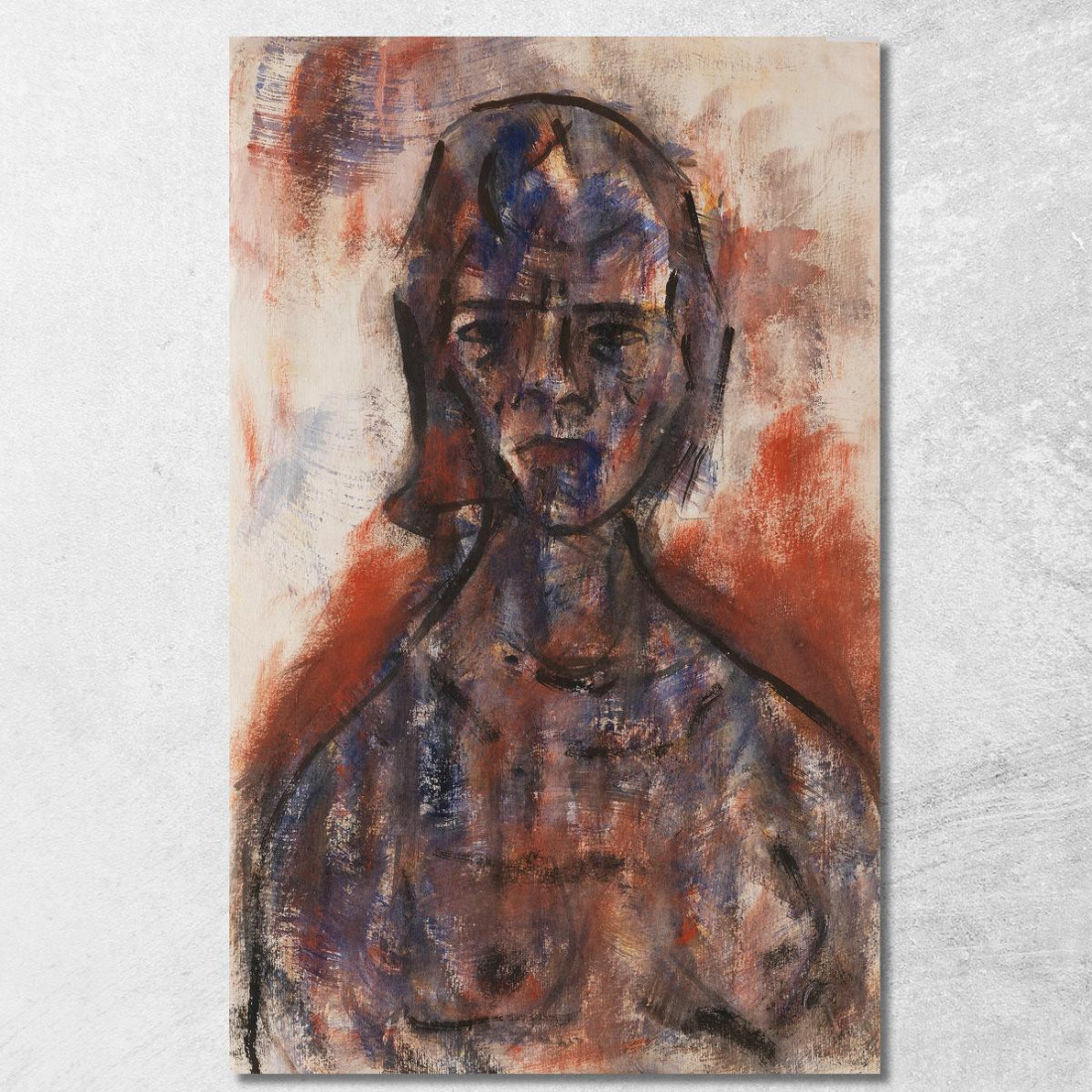 Studio Di Nudo Christian Rohlfs cro3 quadro stampato su tela Studio Di Nudo Christian Rohlfs cro3 quadro stampato su tela