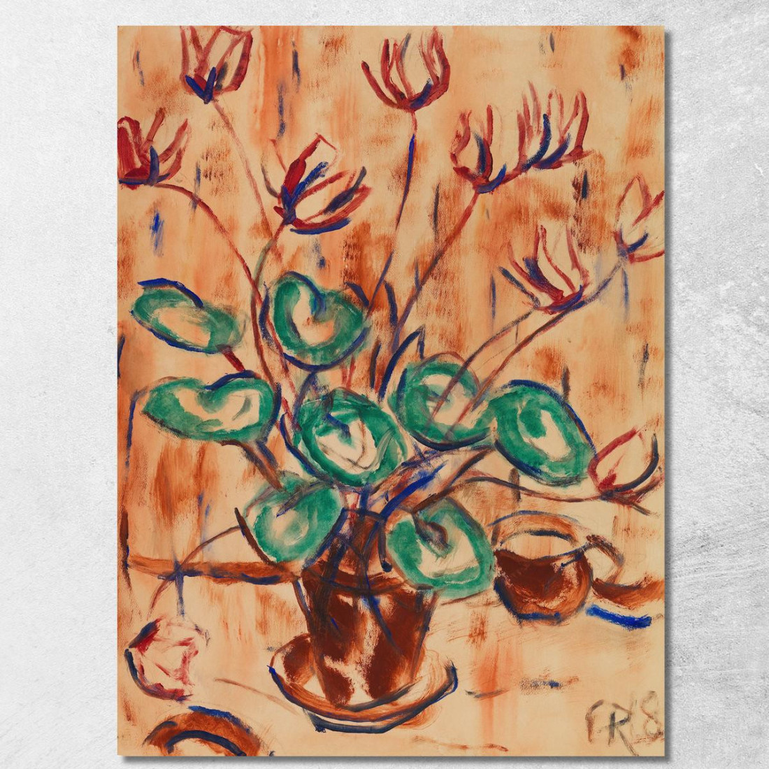 Ciclamino Christian Rohlfs cro4 quadro stampato su tela Ciclamino Christian Rohlfs cro4 quadro stampato su tela