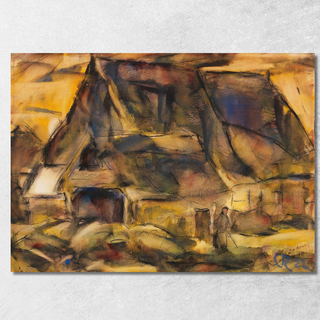 Casale In Holstein Christian Rohlfs cro8 quadro stampato su tela Casale In Holstein Christian Rohlfs cro8 quadro stampato su tela