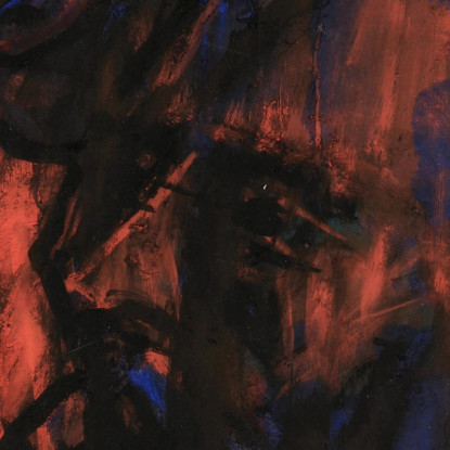 Teste Scure Sul Rosso Christian Rohlfs cro24 quadro stampato su tela