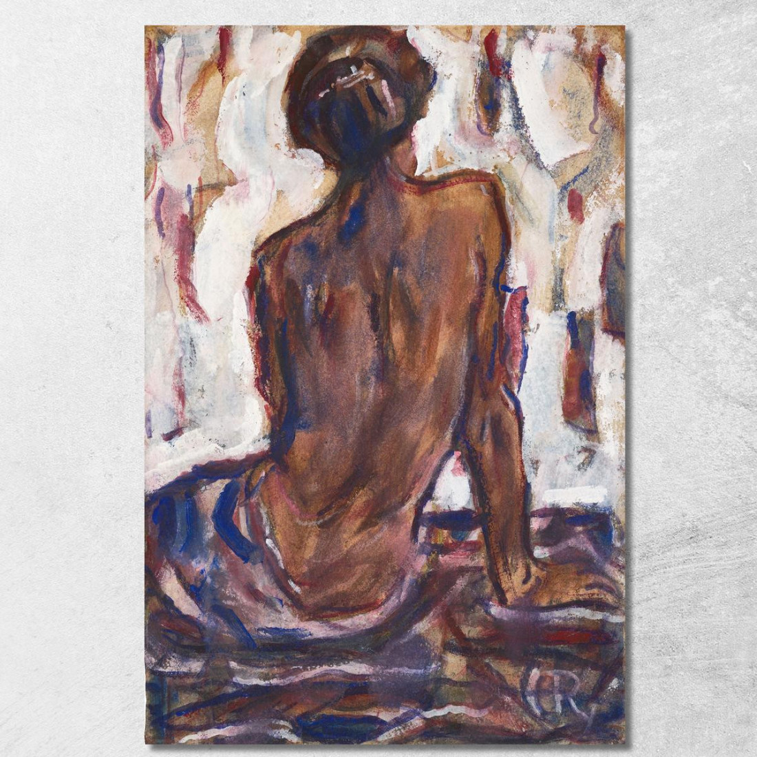 Nudo Femminile Visto Da Dietro Christian Rohlfs cro27 quadro stampato su tela Nudo Femminile Visto Da Dietro Christian Rohlfs cro27 quadro stampato su tela