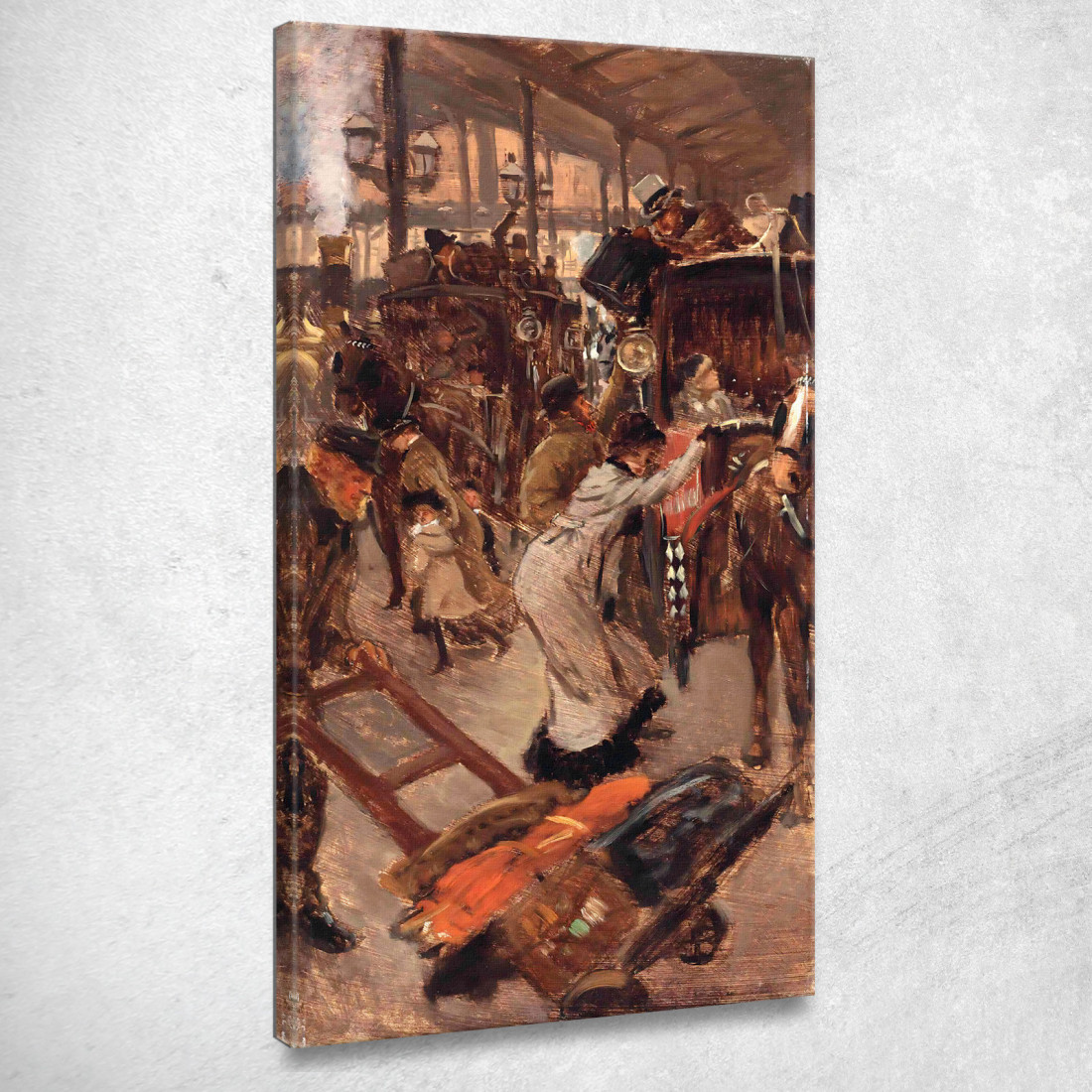 La Stazione Victoria Di Cab Road James Tissot jts111 quadro stampato su tela La Stazione Victoria Di Cab Road James Tissot jts111 quadro stampato su tela