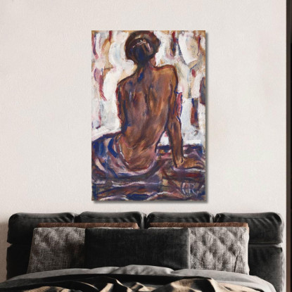Nudo Femminile Visto Da Dietro Christian Rohlfs cro27 quadro stampato su tela