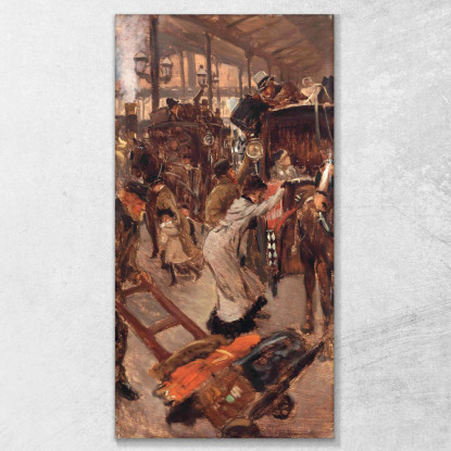 La Stazione Victoria Di Cab Road James Tissot jts111 quadro stampato su tela