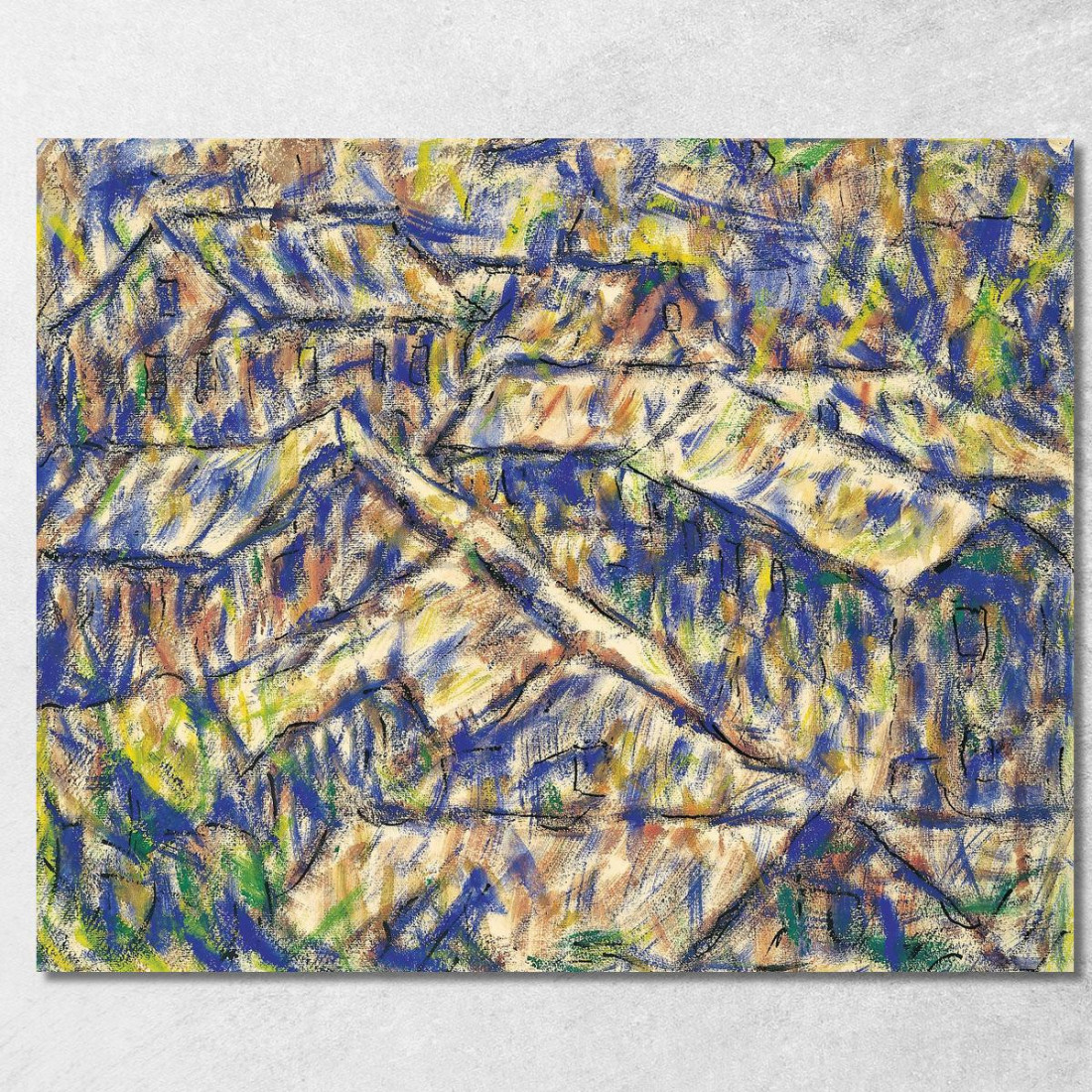 Case In Granito Ad Arcegno Christian Rohlfs cro33 quadro stampato su tela Case In Granito Ad Arcegno Christian Rohlfs cro33 quadro stampato su tela