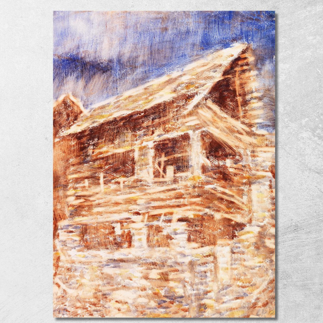 Casa A Bosco Christian Rohlfs cro37 quadro stampato su tela Casa A Bosco Christian Rohlfs cro37 quadro stampato su tela
