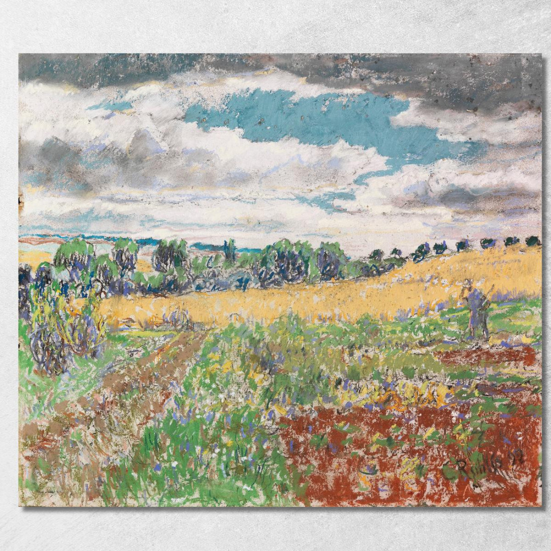 Paesaggio Estivo Christian Rohlfs cro72 quadro stampato su tela Paesaggio Estivo Christian Rohlfs cro72 quadro stampato su tela