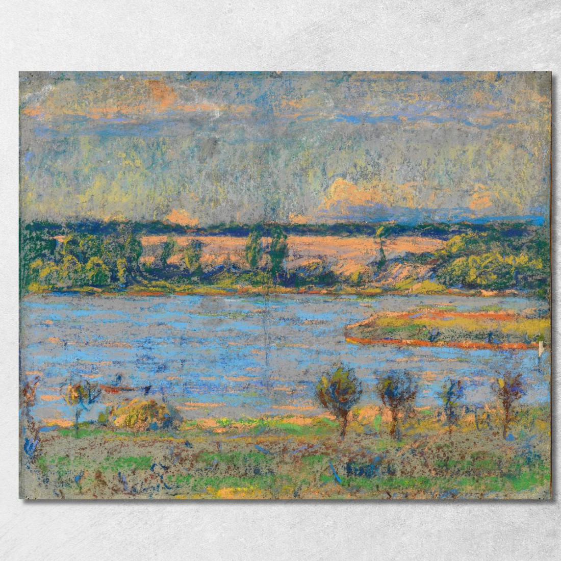 Stagno Al Tramonto Christian Rohlfs cro77 quadro stampato su tela Stagno Al Tramonto Christian Rohlfs cro77 quadro stampato su tela