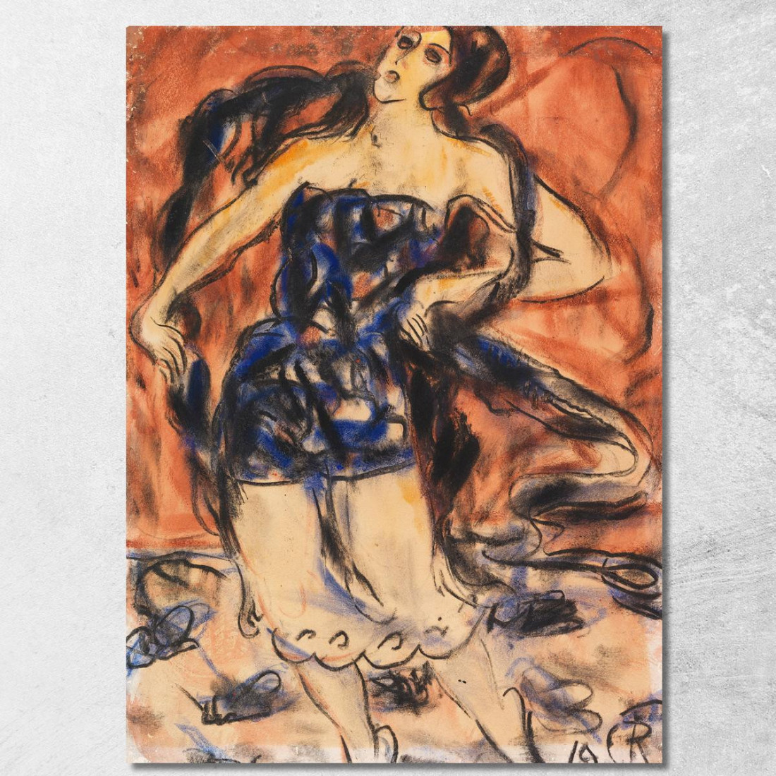 Danzatrice Christian Rohlfs cro84 quadro stampato su tela Danzatrice Christian Rohlfs cro84 quadro stampato su tela