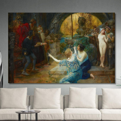 Fonte Della Giovinezza Eduard Veith evt7 quadro stampato su tela