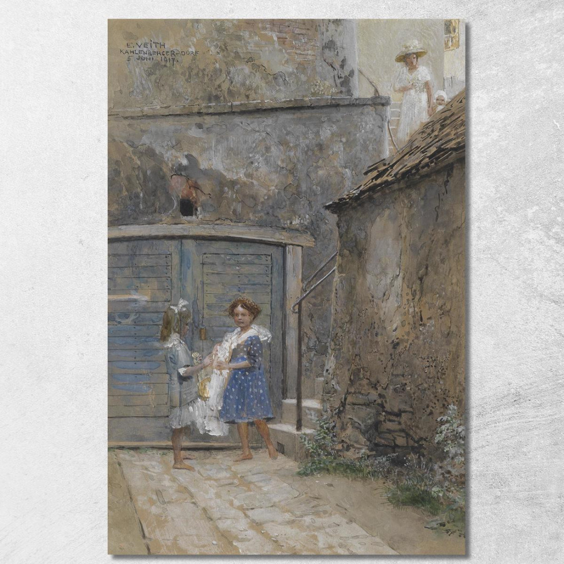 Villaggio Di Kahlenberg Eduard Veith evt11 quadro stampato su tela Villaggio Di Kahlenberg Eduard Veith evt11 quadro stampato su tela