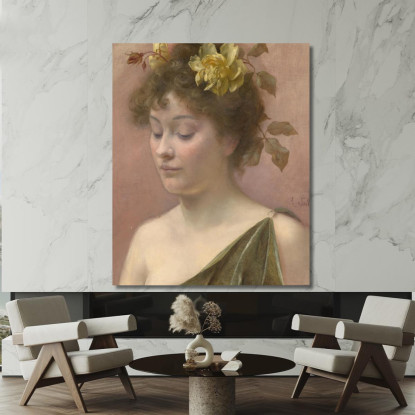 Ritratto Di Una Giovane Donna Eduard Veith evt17 quadro stampato su tela