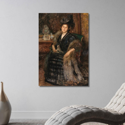 Ritratto Di Sua Moglie Berta (La Visita) Eduard Veith evt19 quadro stampato su tela